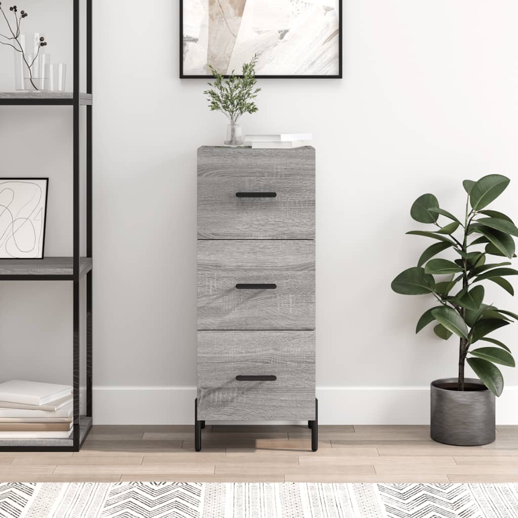 vidaXL Sideboard Grey Sonoma 34,5x34x90 cm Engineered Wood