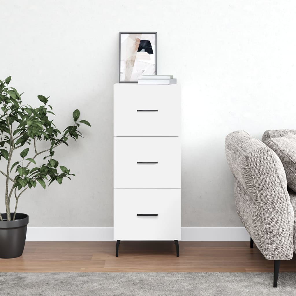 vidaXL Sideboard White 34.5x34x90 cm Engineered Wood
