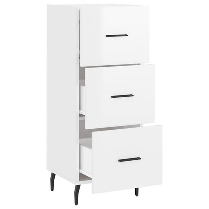 vidaXL Sideboard High Gloss White 34.5x34x90 cm Engineered Wood