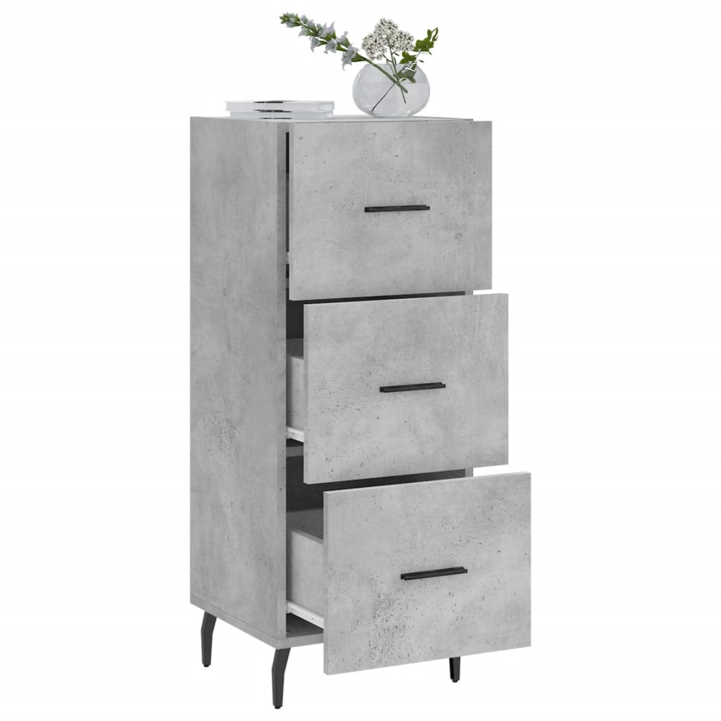 vidaXL Sideboard Concrete Grey 34,5x34x90 cm Engineered Wood