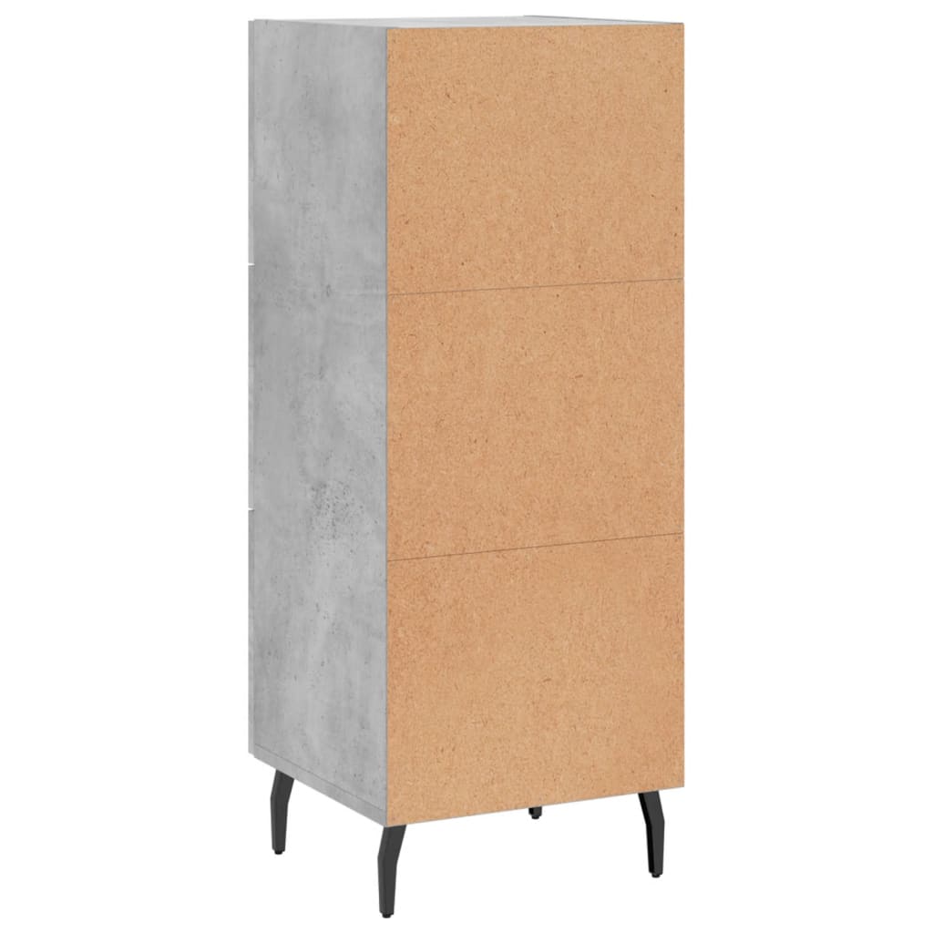 vidaXL Sideboard Concrete Grey 34,5x34x90 cm Engineered Wood
