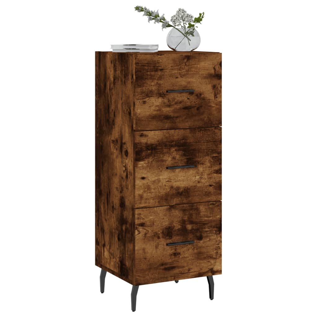 vidaXL Sideboard Smoked Oak 34,5x34x90 cm Engineered Wood