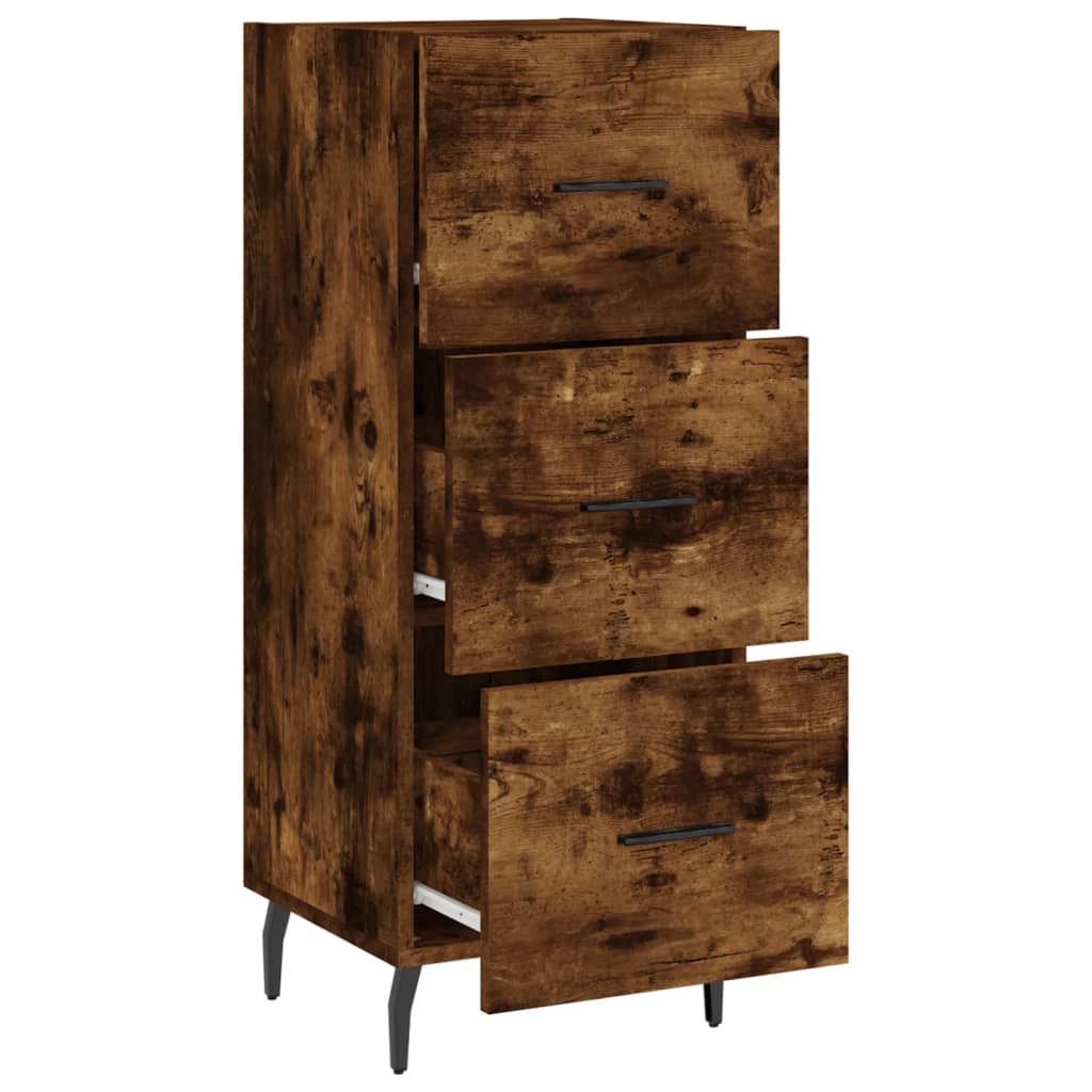 vidaXL Sideboard Smoked Oak 34,5x34x90 cm Engineered Wood
