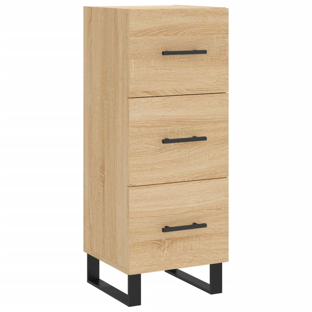 vidaXL Sideboard Sonoma Oak 34.5x34x90 cm Engineered Wood