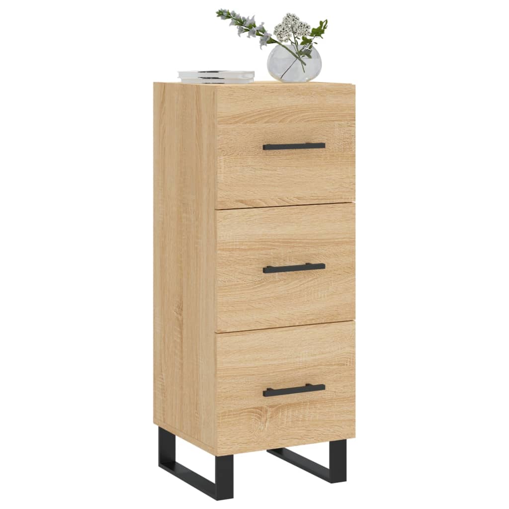 vidaXL Sideboard Sonoma Oak 34.5x34x90 cm Engineered Wood