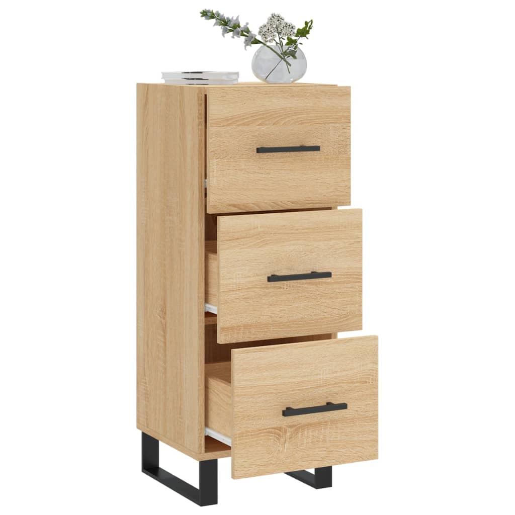 vidaXL Sideboard Sonoma Oak 34.5x34x90 cm Engineered Wood