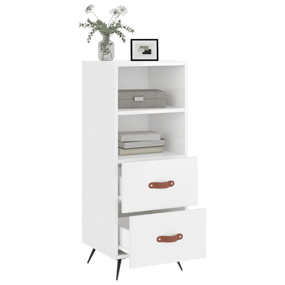 vidaXL Sideboard High Gloss White 34.5x34x90 cm Engineered Wood