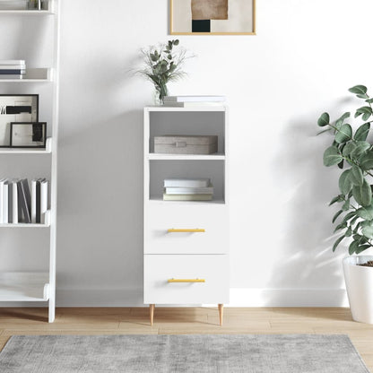 vidaXL Sideboard High Gloss White 34.5x34x90 cm Engineered Wood