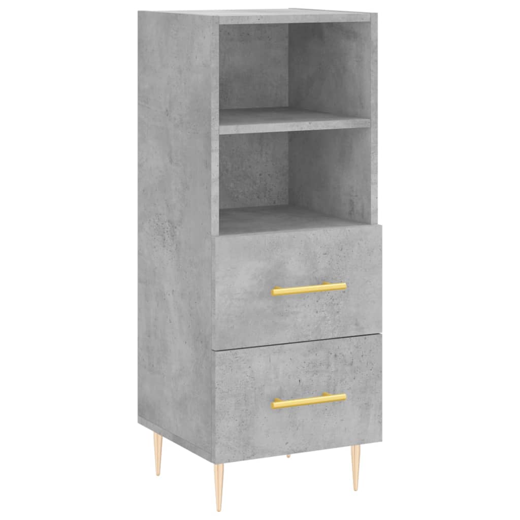 vidaXL Sideboard Concrete Grey 34.5x34x90 cm Engineered Wood