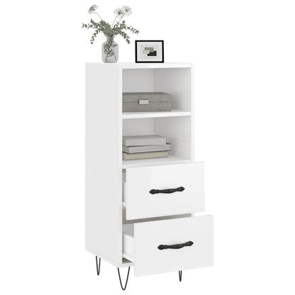 vidaXL Sideboard High Gloss White 34.5x34x90 cm Engineered Wood