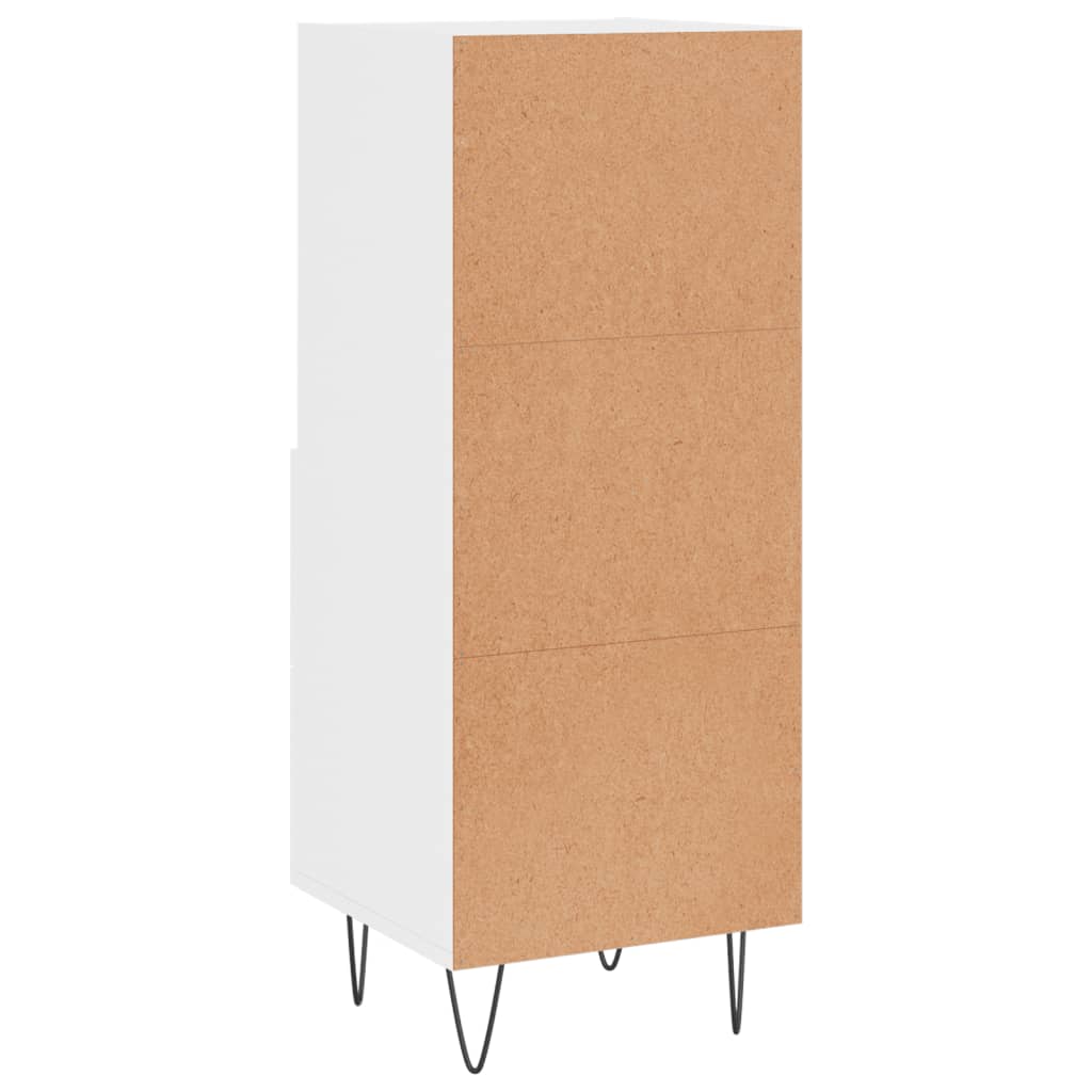 vidaXL Sideboard High Gloss White 34.5x34x90 cm Engineered Wood