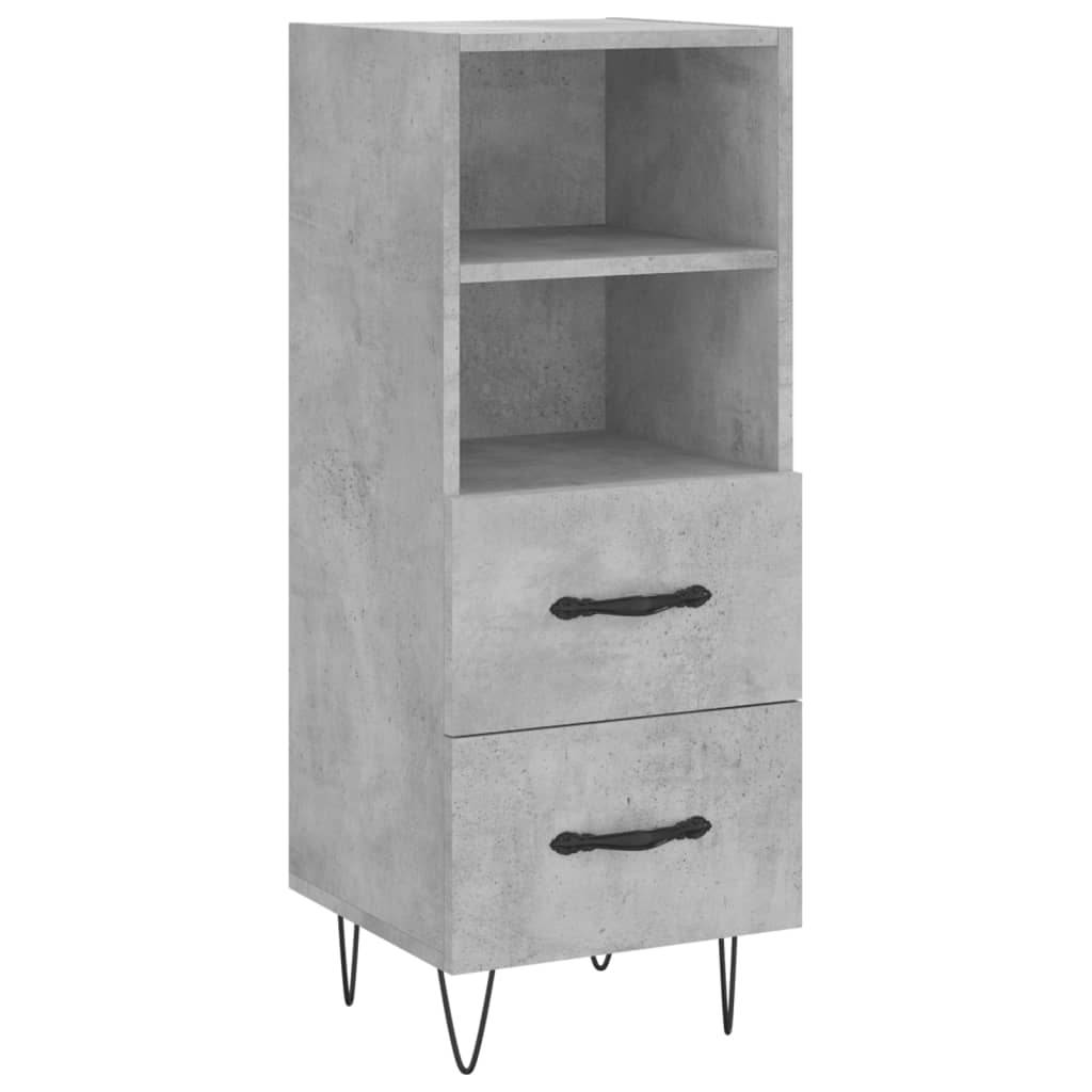 vidaXL Sideboard Concrete Grey 34.5x34x90 cm Engineered Wood