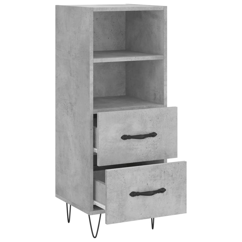 vidaXL Sideboard Concrete Grey 34.5x34x90 cm Engineered Wood