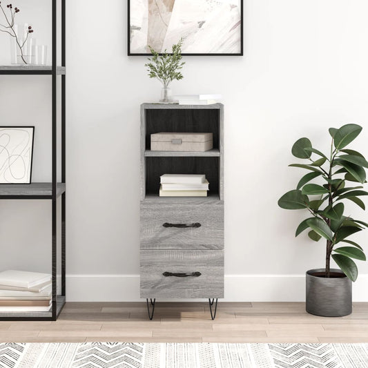 vidaXL Sideboard Grey Sonoma 34.5x34x90 cm Engineered Wood