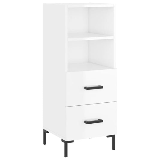 vidaXL Sideboard High Gloss White 34,5x34x90 cm Engineered Wood