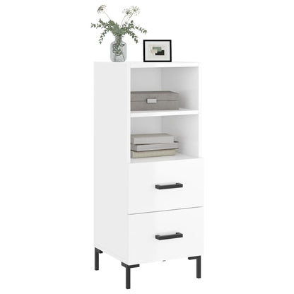 vidaXL Sideboard High Gloss White 34,5x34x90 cm Engineered Wood