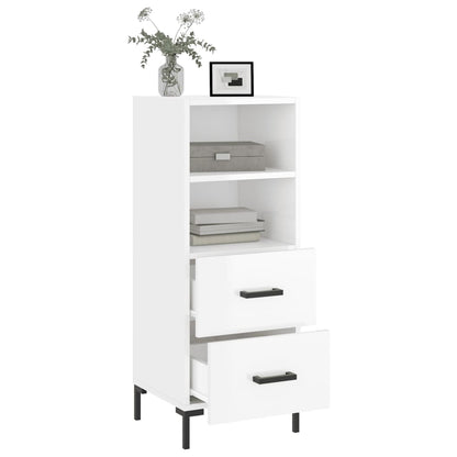 vidaXL Sideboard High Gloss White 34,5x34x90 cm Engineered Wood