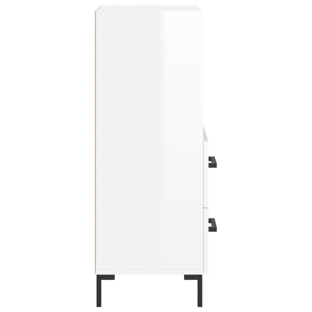 vidaXL Sideboard High Gloss White 34,5x34x90 cm Engineered Wood