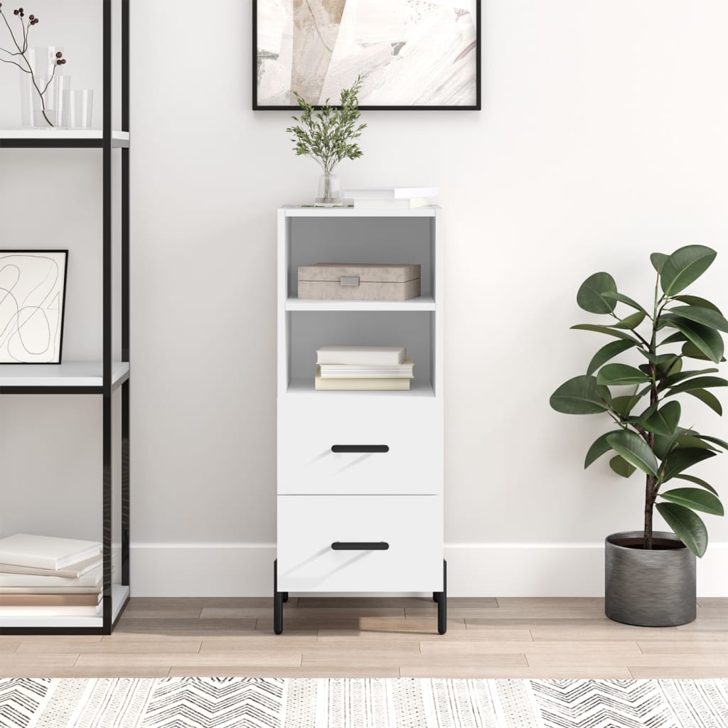 vidaXL Sideboard White 34.5x34x90 cm Engineered Wood