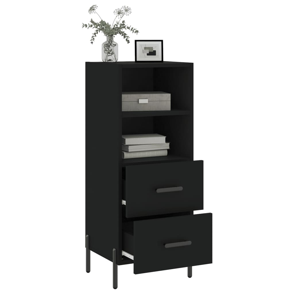 vidaXL Sideboard Black 34.5x34x90 cm Engineered Wood