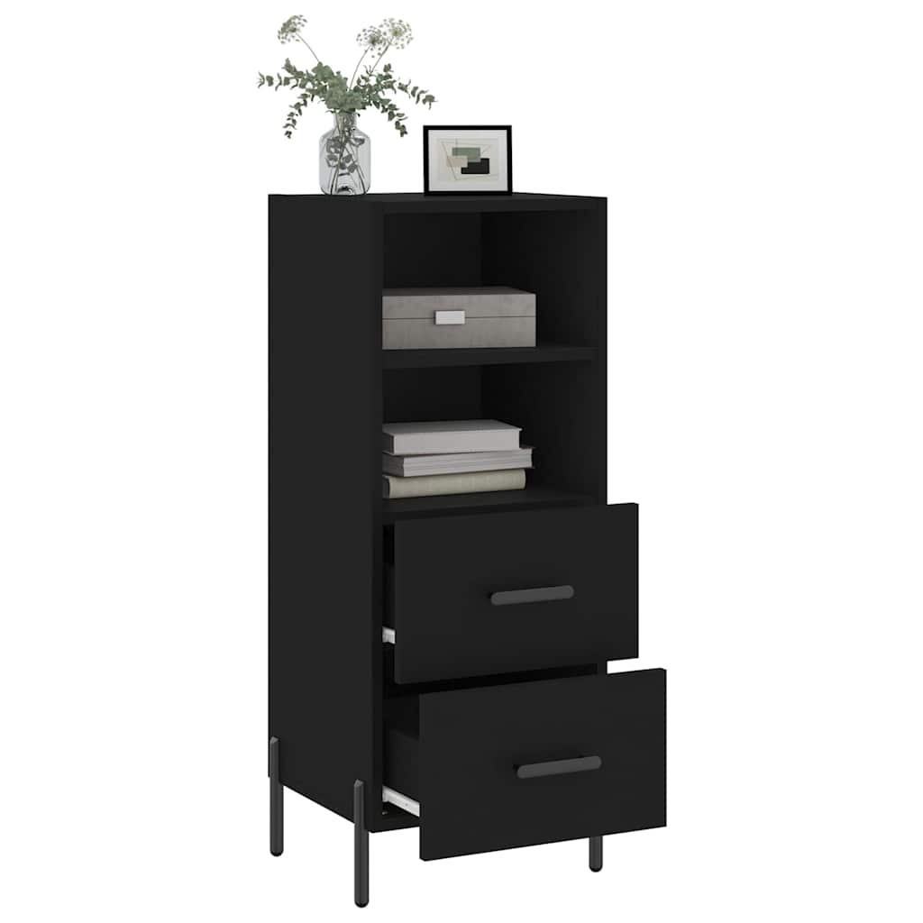 vidaXL Sideboard Black 34.5x34x90 cm Engineered Wood