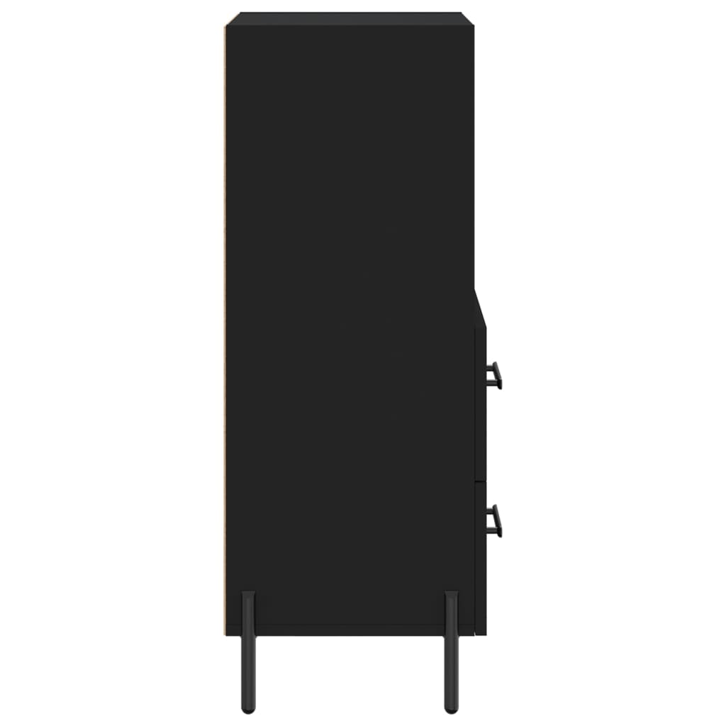 vidaXL Sideboard Black 34.5x34x90 cm Engineered Wood