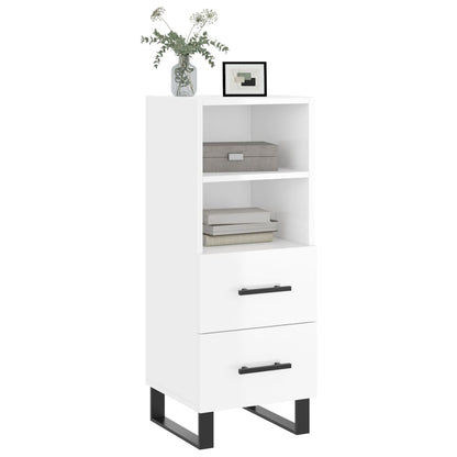 vidaXL Sideboard High Gloss White 34.5x34x90 cm Engineered Wood