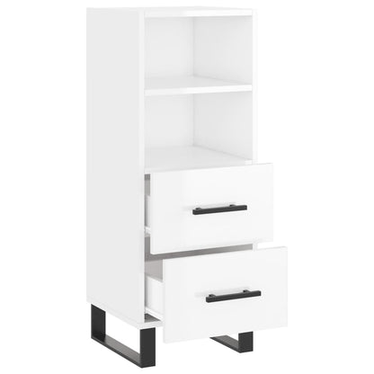 vidaXL Sideboard High Gloss White 34.5x34x90 cm Engineered Wood