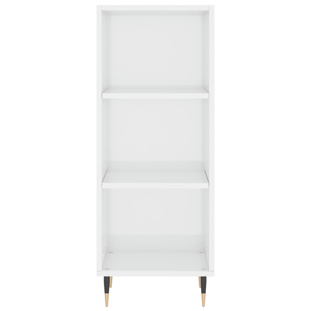 vidaXL Sideboard High Gloss White 34.5x32.5x90 cm Engineered Wood