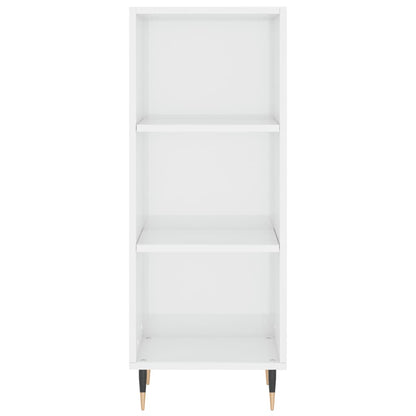 vidaXL Sideboard High Gloss White 34.5x32.5x90 cm Engineered Wood