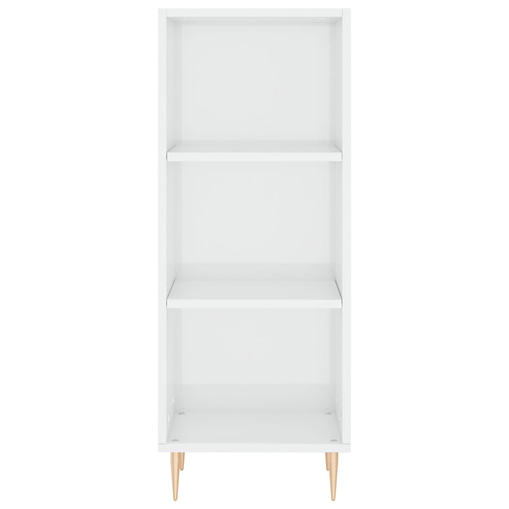 vidaXL Sideboard High Gloss White 34.5x32.5x90 cm Engineered Wood