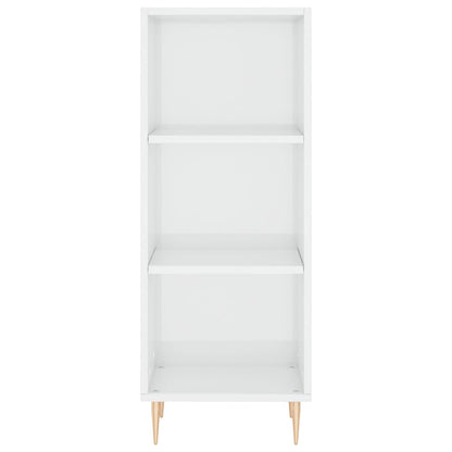 vidaXL Sideboard High Gloss White 34.5x32.5x90 cm Engineered Wood
