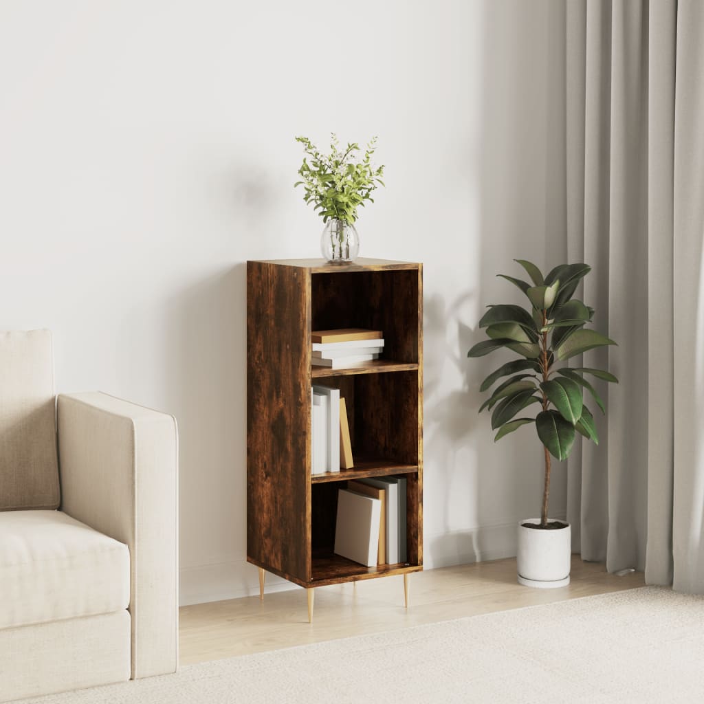 vidaXL Sideboard Smoked Oak 34.5x32.5x90 cm Engineered Wood