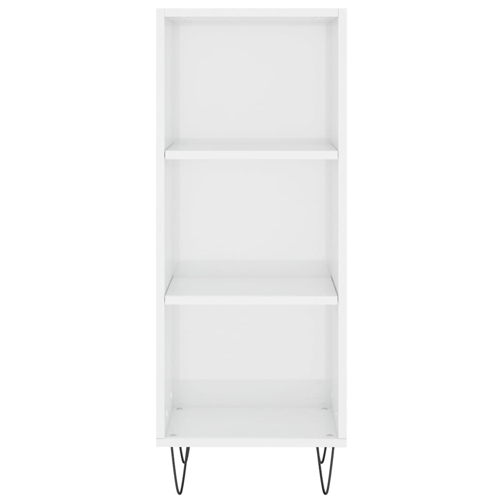 vidaXL Sideboard High Gloss White 34.5x32.5x90 cm Engineered Wood