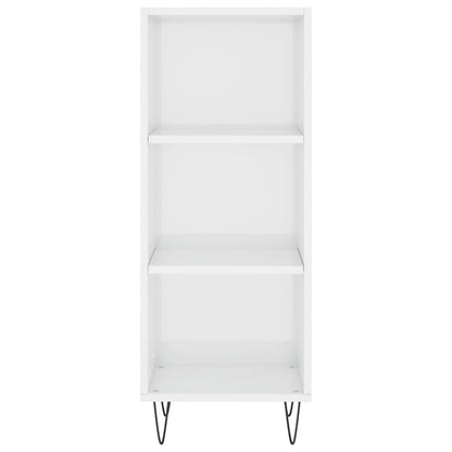 vidaXL Sideboard High Gloss White 34.5x32.5x90 cm Engineered Wood