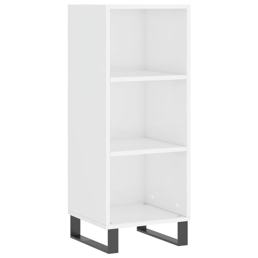 vidaXL Sideboard High Gloss White 34.5x32.5x90 cm Engineered Wood