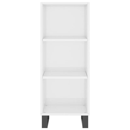 vidaXL Sideboard High Gloss White 34.5x32.5x90 cm Engineered Wood