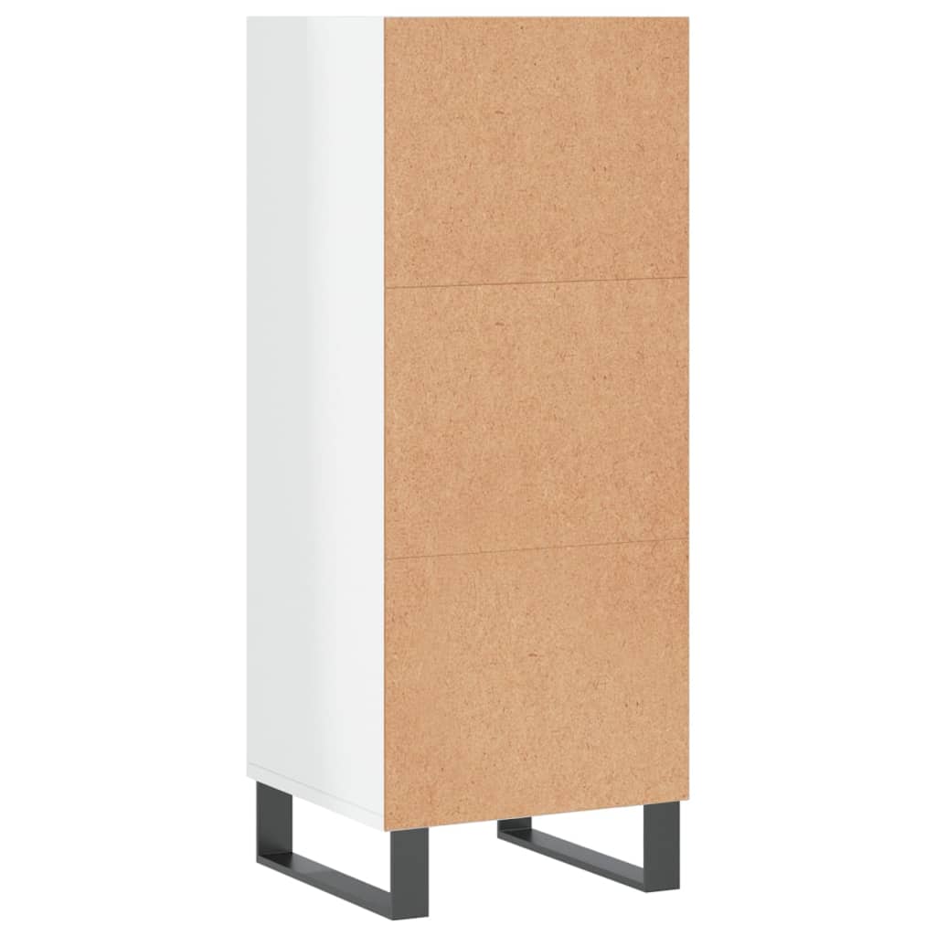vidaXL Sideboard High Gloss White 34.5x32.5x90 cm Engineered Wood
