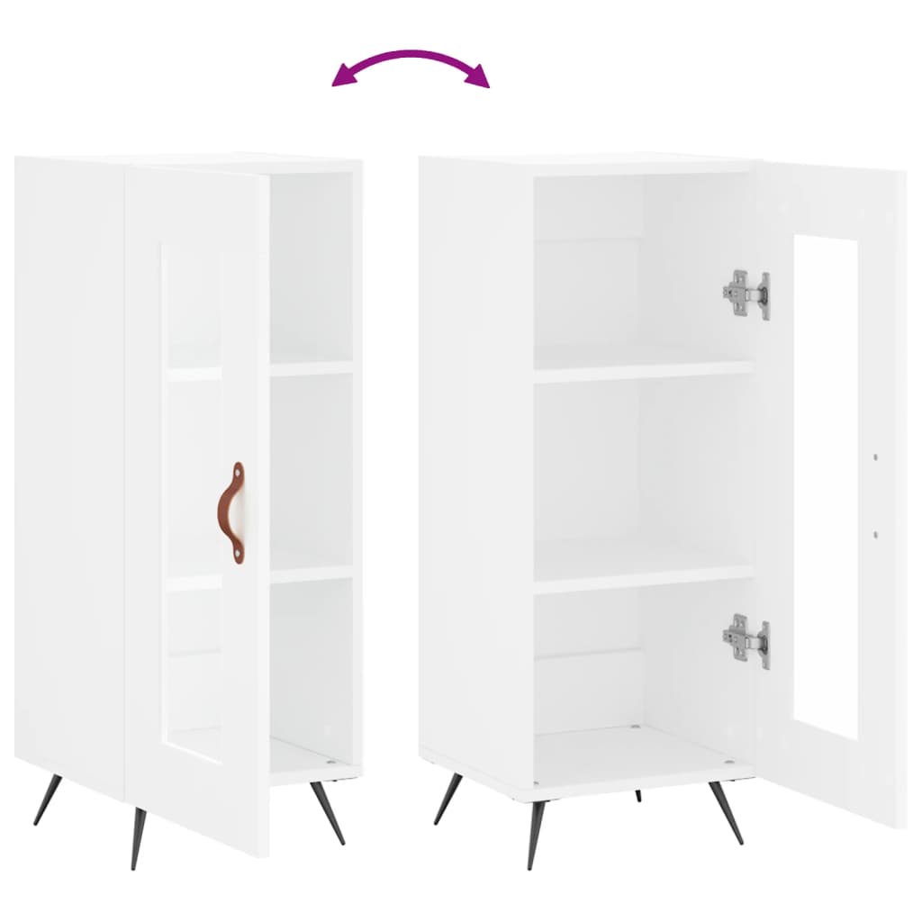 vidaXL Sideboard White 34,5x34x90 cm Engineered Wood