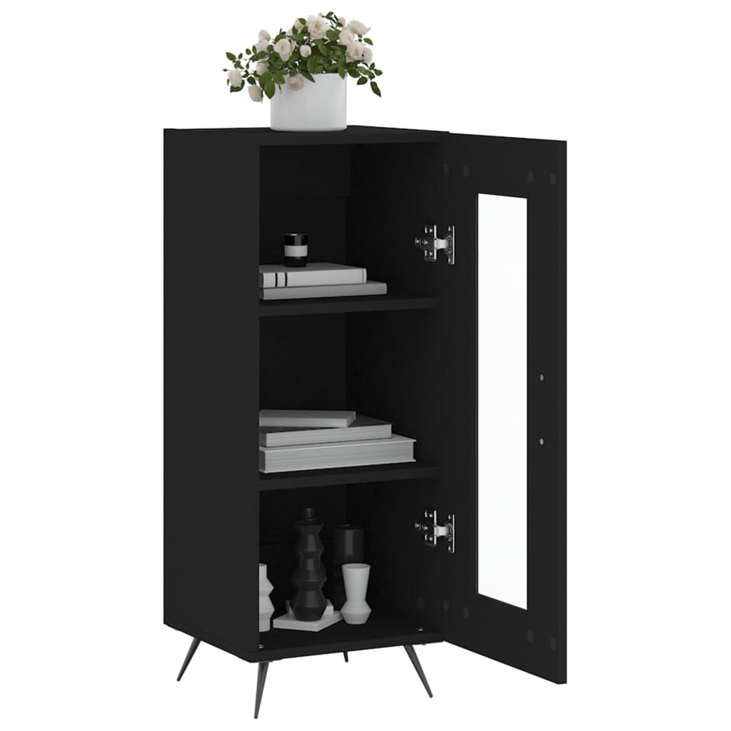 vidaXL Sideboard Black 34.5x34x90 cm Engineered Wood