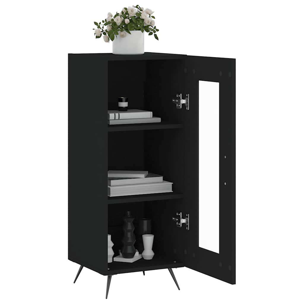 vidaXL Sideboard Black 34,5x34x90 cm Engineered Wood