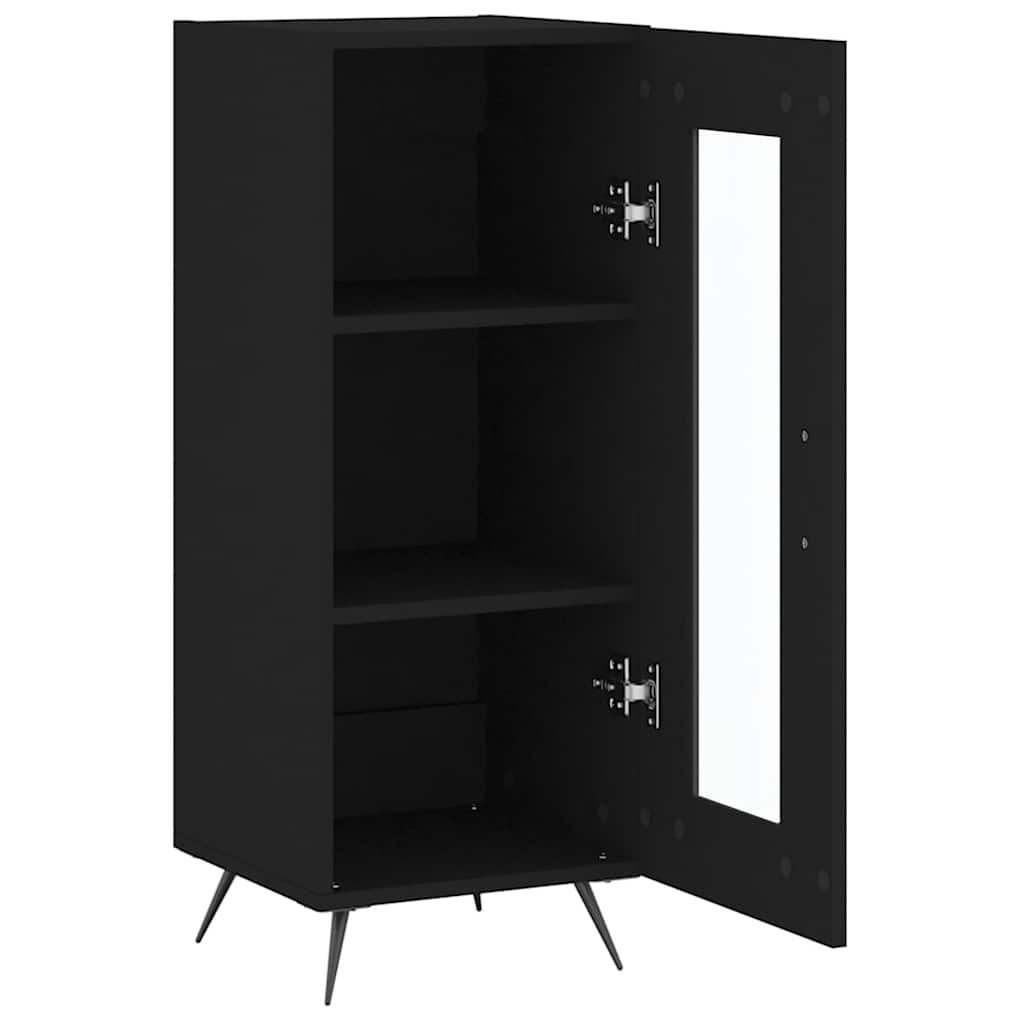 vidaXL Sideboard Black 34,5x34x90 cm Engineered Wood