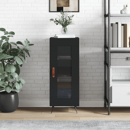 vidaXL Sideboard Black 34.5x34x90 cm Engineered Wood