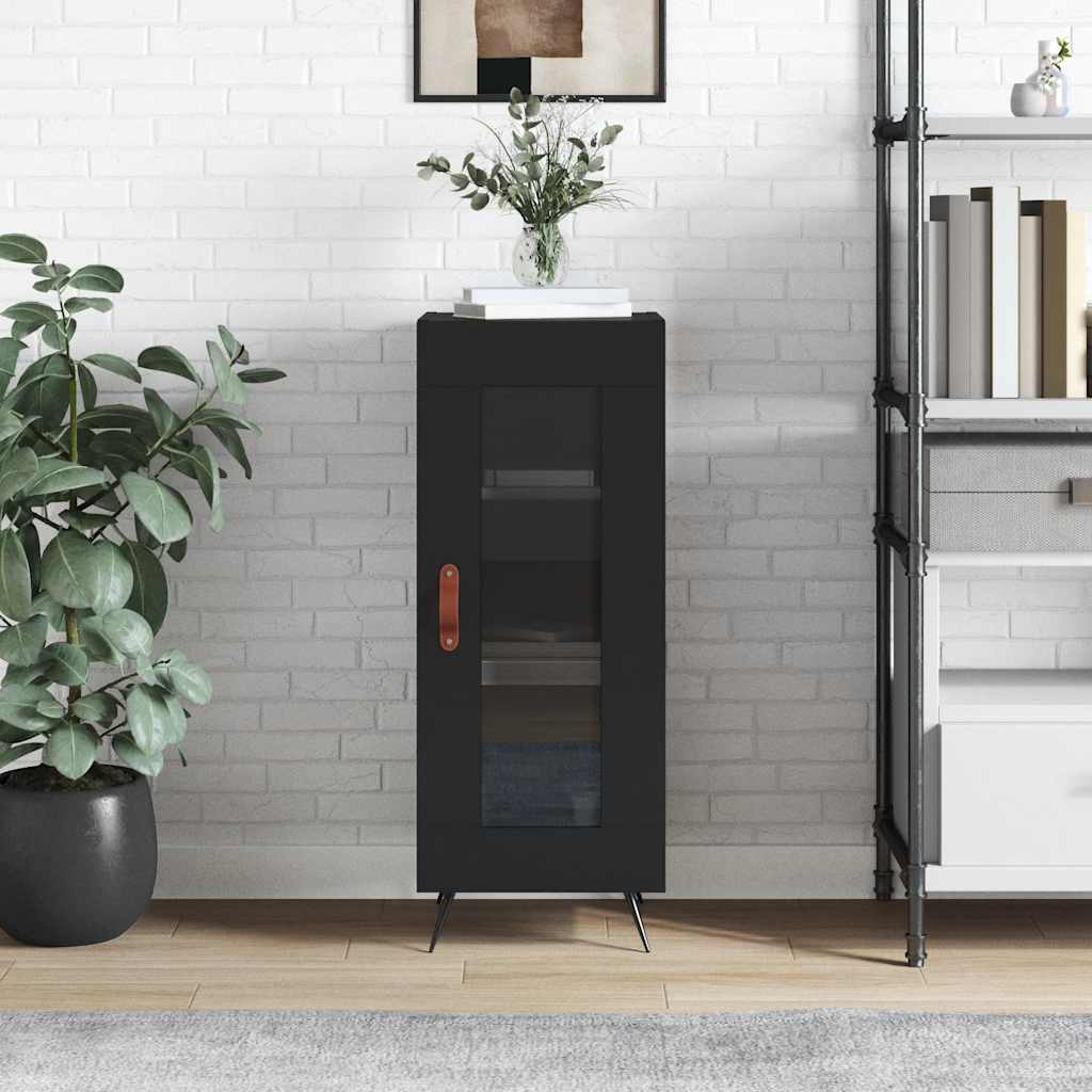 vidaXL Sideboard Black 34,5x34x90 cm Engineered Wood