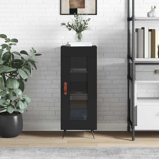 vidaXL Sideboard Black 34,5x34x90 cm Engineered Wood