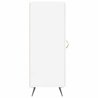 vidaXL Sideboard High Gloss White 34.5x34x90 cm Engineered Wood