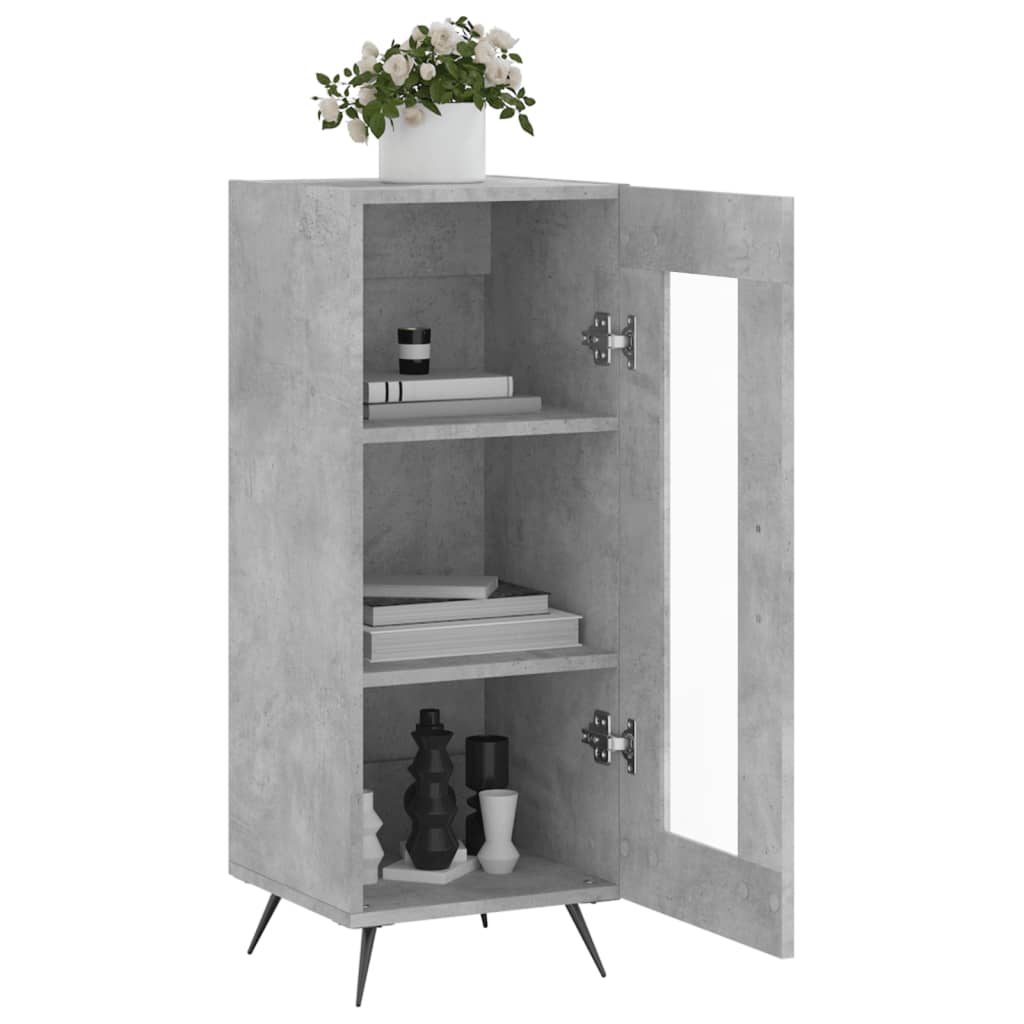 vidaXL Sideboard Concrete Grey 34,5x34x90 cm Engineered Wood