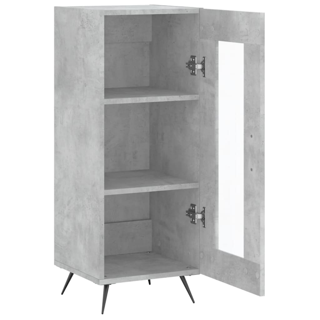 vidaXL Sideboard Concrete Grey 34,5x34x90 cm Engineered Wood