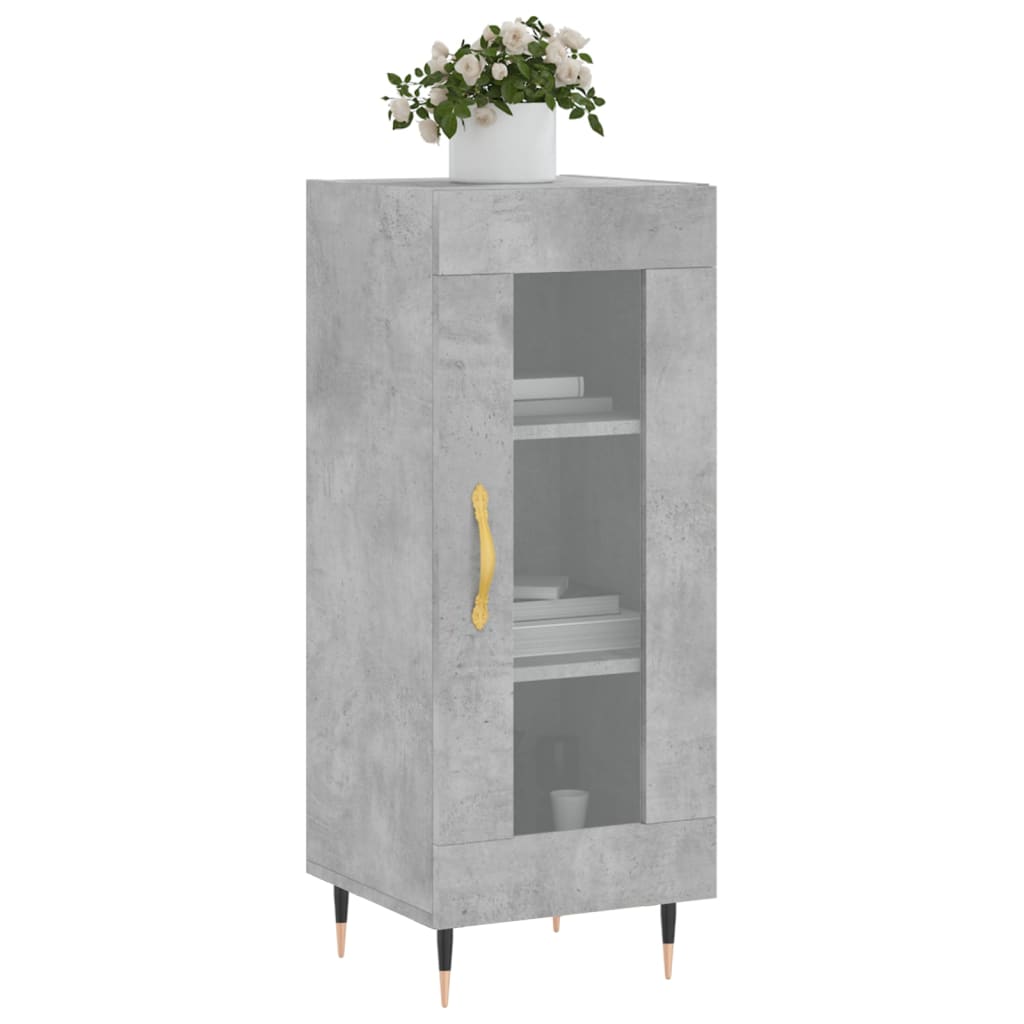 vidaXL Sideboard Concrete Grey 34,5x34x90 cm Engineered Wood