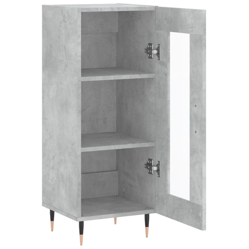 vidaXL Sideboard Concrete Grey 34,5x34x90 cm Engineered Wood